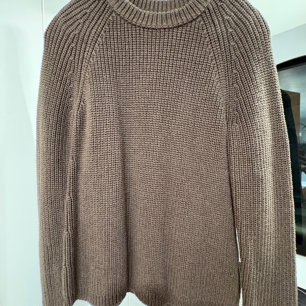 Quince Heather Brown Cotton Sweater
